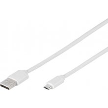 Vivanco cable USB - microUSB 1.0m, white...