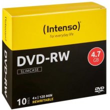 Toorikud Intenso DVD-RW 4.7GB, 4x 10 pc(s)