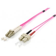 Equip LC/SC Fiber Optic Patch Cable, OM4, 3m