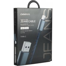 Omega cable USB-C Jeans 1m, blue (44204)