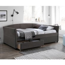 Home4you Bed GENESIS 90x200cm, brownish gray