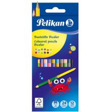 Pelikan Colouring Pencils, Bicolour, 12 pc...