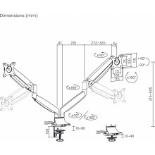 ART Desk holder for 2 LCD monitors 17-35