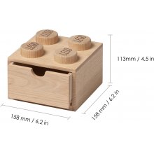 Room Copenhagen LEGO 2x2 wooden desk drawer...