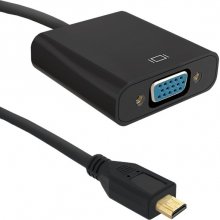 Qoltec adapter Micro HDMI D male / VGA...