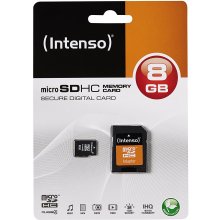 Флешка Intenso microSD 8GB 5/21 Class 4 +AD