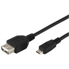 Vivanco cable microUSB - USB OTG 0.15m...
