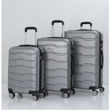 Karl Voyager Suitcase set, silver color