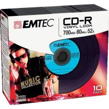 Диски Emtec CD-R 700MB 10pcs 52x Vinyl Slim...