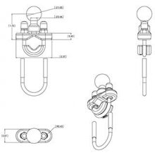 RAM MOUNTS Handlebar U-Bolt Base for Rails...