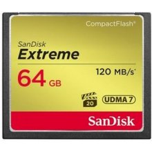 Mälukaart SANDISK Extreme CF 64GB 120MB/s...