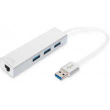 DIGITUS USB-Hub 3-Port 3.0->3xA3.0 1xLAN...