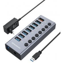 GrauGear USB-HUB 7x USB 3.0 Ports + 1 USB...