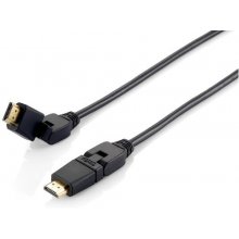 EQUIP Swivel HDMI 2.0 Cable, 2m, Swivel plug