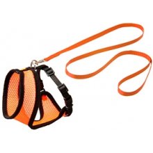 Flamingo orange harness with leash for cats...