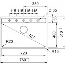 Virtuvės plautuvė Franke MRG 610-72, su...