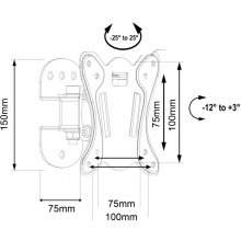 Maclean TV WAll Mount 13-32" 30kg MC-415...