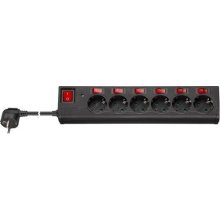 UPS Goobay 6-way power strip with switches...