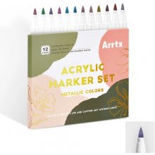 Acrylic Marker Pens ARRTX, 12 Metallic...