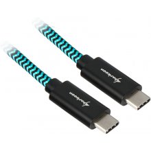 SHARKOON USB 3.1 C-C black / blue 1.0m -...