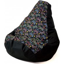 Go Gift Sako bag pouffe Pear print black-pad...