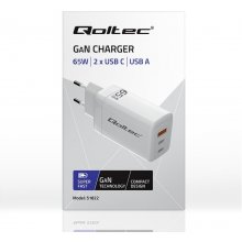 Qoltec GaN 65W charger,5V 20V 3A...