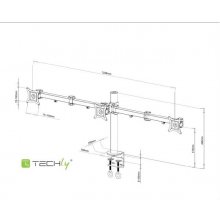 TECHLY 301757 Techly Triple desk LED/LCD