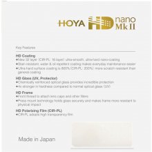 Hoya filter ringpolarisatsioon HD Nano Mk II...