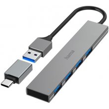 Hama USB hub 4 pesa USB 3.0 Ultra-Slim +...