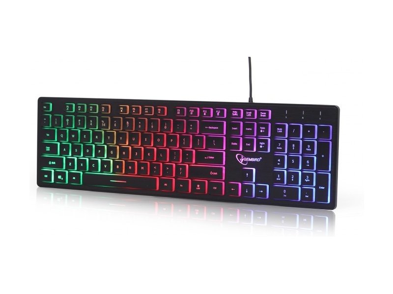 gembird rainbow backlight multimedia keyboard