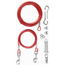 Trixie Tie out cable with pulley, 15 m, red