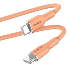 Puro Soft USB-C/USB-C kaabel, 1,5 m, virsik