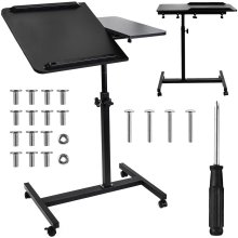 Maclean mobile desk/laptop stand, black...