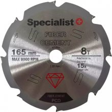 Specialist + fiber cement saw blade, 8T 165...