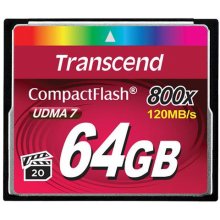 Mälukaart Transcend CompactFlash 800x 64GB