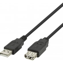 Deltaco USB extension cable USB-A male -...
