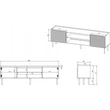 Cama MEBLE RTV cabinet with an electric...