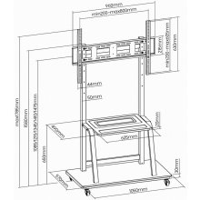 GEMBIRD TV rack 37-100 inches on wheels