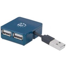 Manhattan USB-A 4-Port Micro Hub, 4x USB-A...