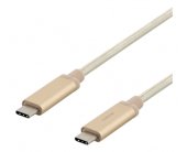 Deltaco USB-C to USB-C cable, 1m, 60W USB...