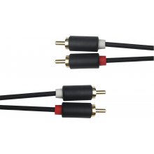 DELTACO Audio cable 2xRCA, gold-plated...