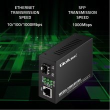 Qoltec Media Converter SWITCH Ethernet 1x...