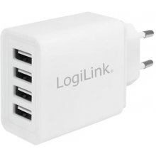 Logilink USB Steckdosenadapter, 4x USB-Port...