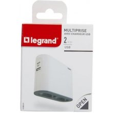 Legrand 2x2P+USB AC Splitter White/Black