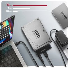 Axagon ADSA-FPX Adapter USB-C 10Gbps SATA 6G...