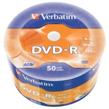 Verbatim DVD-R Matt Silver 50 Pack Wrap...