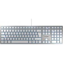 Klaviatuur CHERRY KC 6000 SLIM SILVER CORDED...