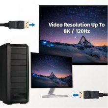 Techly Audio/Video cable DisplayPort 8K