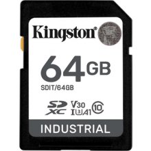 KINGSTON 64GB SDXC INDUSTRIAL C10 -40C TO...