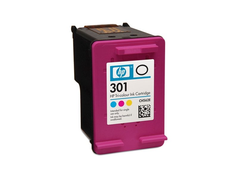 HP 301 Tri-color Ink Cartridge 301 Ink Cartridges, 20 - 80 %, -40 - 60 °C,  15 - 32 °C, 20 - 80 %, 113 x 37 x 115 mm, 60 g CH562EE